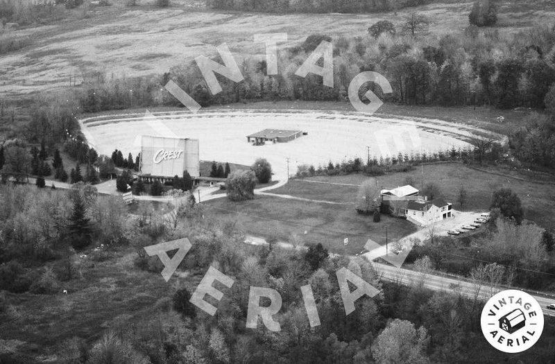 Crest Drive-In Theatre - Vintage Aerial